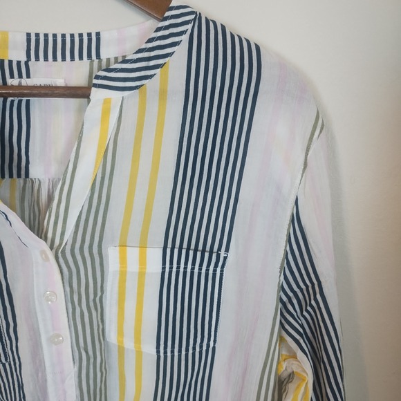 Carve Designs Striped Organic Cotton Lightweight Long Sleeve M Boho Sustainable - Picture 2 of 7